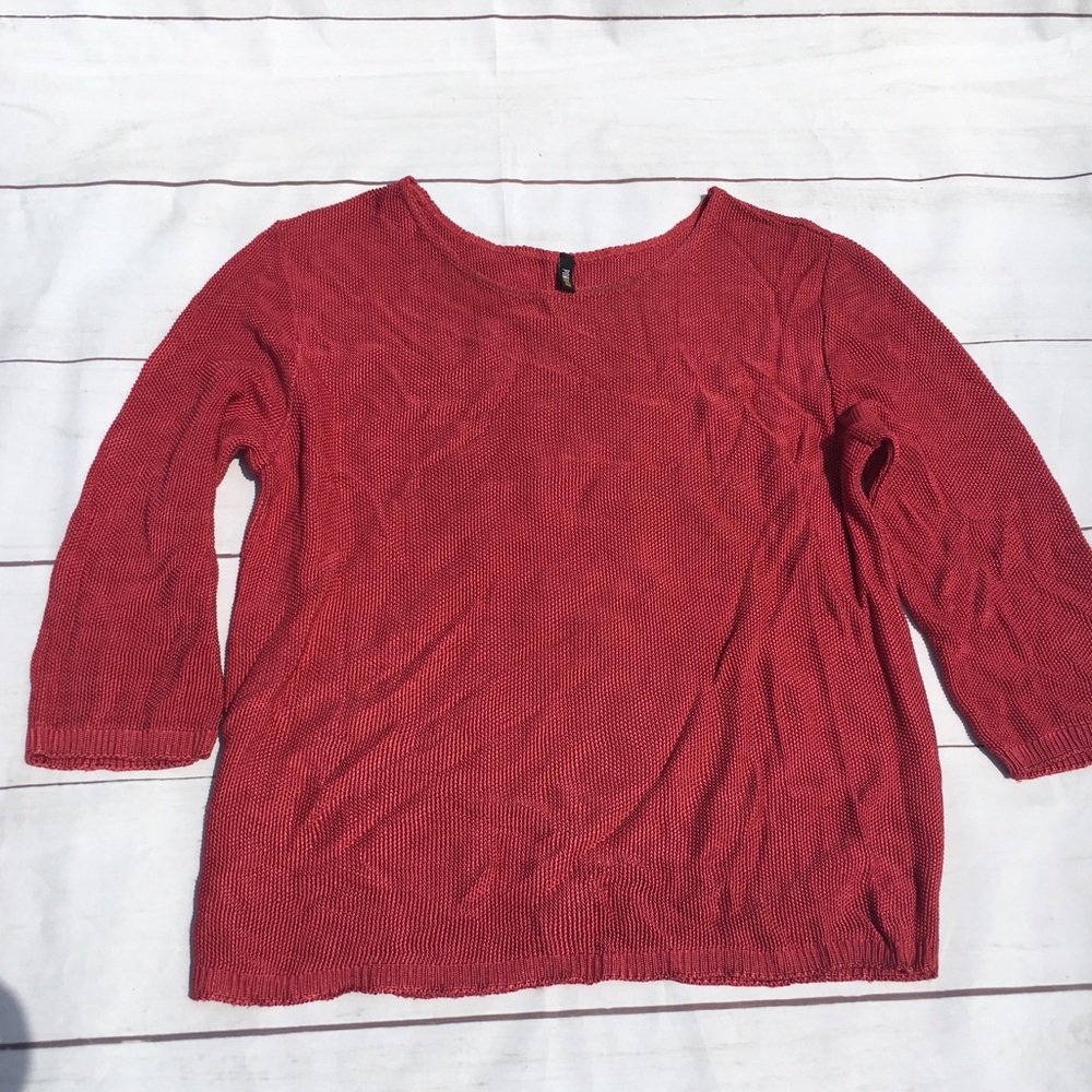 Powwow Pink Knit 3/4 Length Top